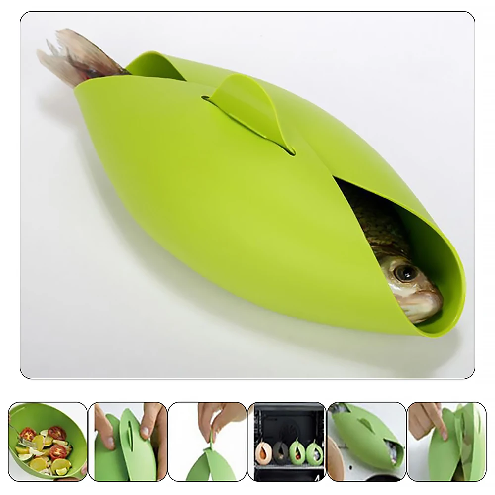 Складная чаша силиконовый для микроволновой печи отпариватель рыба пар жаровня