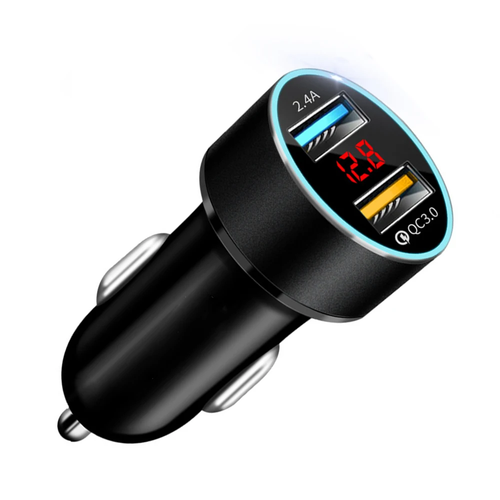

3.1A Car Charger Dual USB Fast Charging QC3.0 Phone Power Adapter For iPhone 12 11 Pro Max 6 7 8 Xiaomi Redmi Huawei