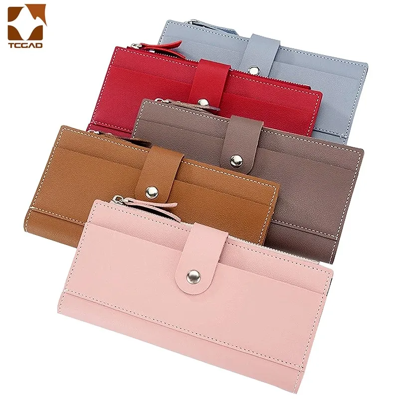 

Женский кошелек, длинный кожаный кошелек с застежкой, лидер продаж, Женский кошелек, женская сумка для карт, новинка 2021, Женский подростковы...