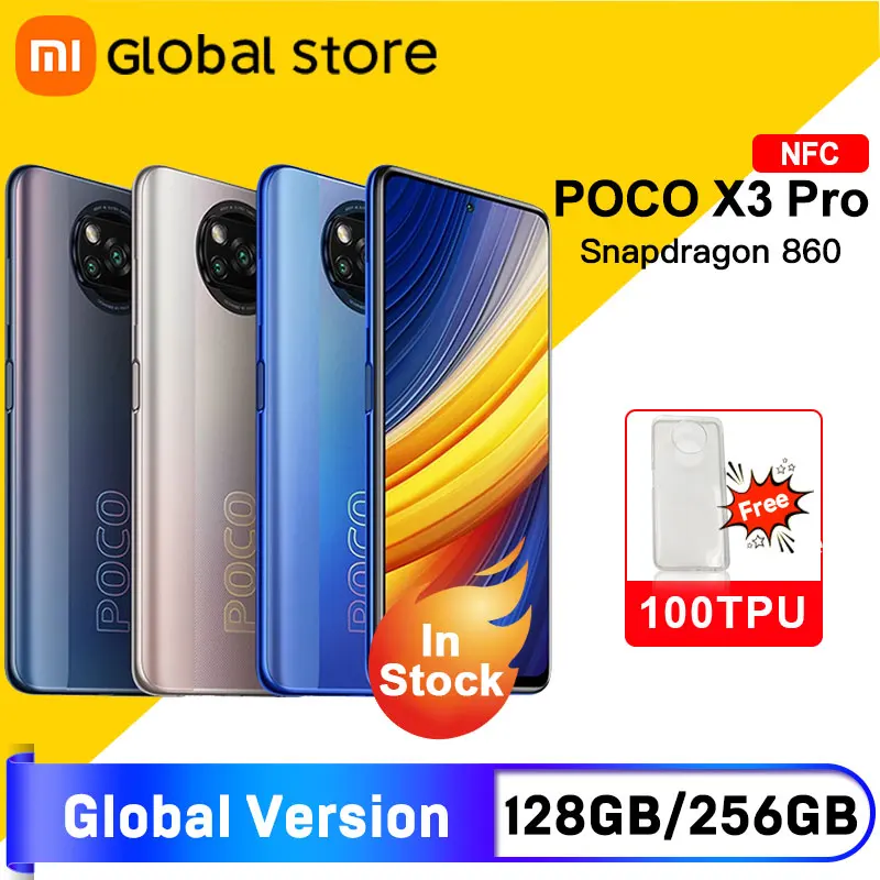 POCO X3 Pro versi&oacute;n Global, 6GB y 128GB/8GB, 256GB, NFC, Smartphone ,Snapdragon 860, 33W, 120Hz, DotDisplay, 5160mAh-0