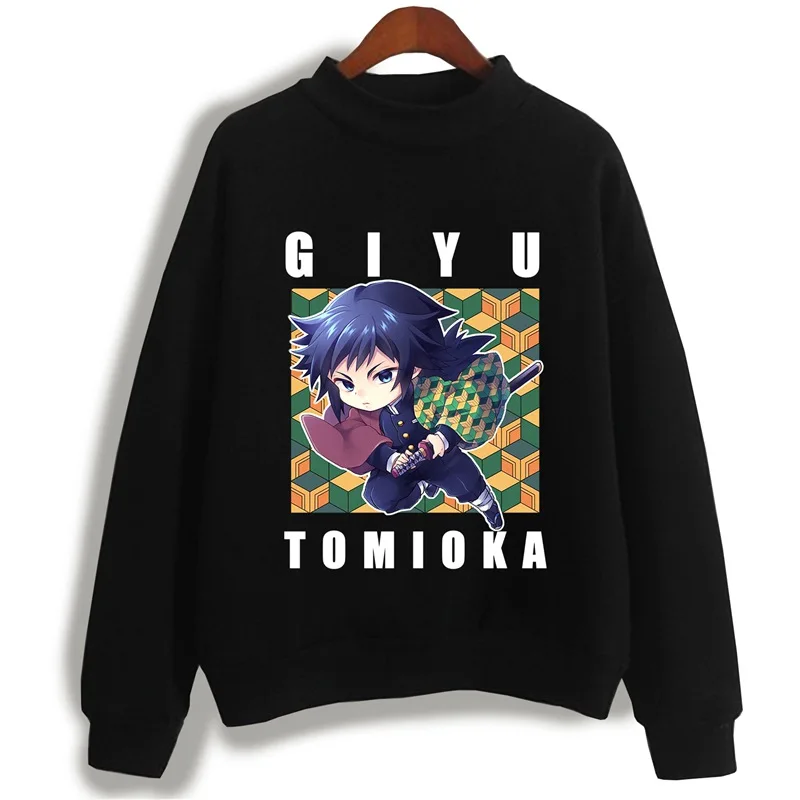 

Tenguatelier Demon Slayer Kimetsu No Yaiba Autumn Winter Ladies Solid Color Velvet Crew Neck Sweater Print Sweatshirt