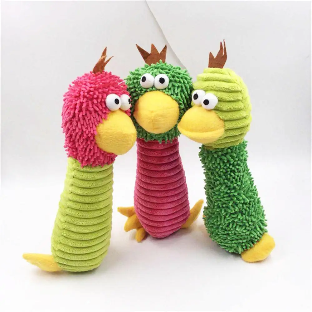 

Питомцы игрушечные собаки в форме птицы, забавные мультяшные игрушки в виде щенка, скрипучий звук, тряпочка, бешеная игрушка для собак, игру...