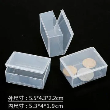 

10pcs Mini Small Case PP Transparent Plastic Storage Box Pack boxes DIY Making Screw Parts Manicure Nail Material Accessories