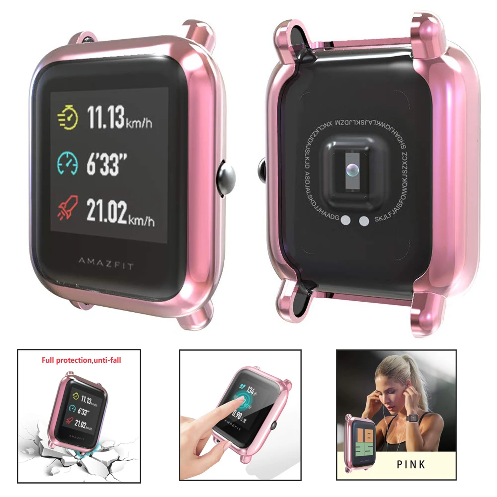 Чехол из ТПУ для Huami Amazfit Bip Younth Watch защита экрана тонкая цветная рамка защитный