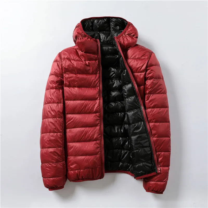

Женская зимняя куртка, двухсторонняя Ультралегкая парка на утином пуху, Женская пуховая куртка, портативное ветрозащитное пуховое пальто, ...