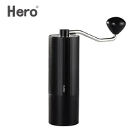 hero portable manual coffee grinder 420 stainless steel burr grinder durable coffee bean maker mini coffees milling 15g capacity