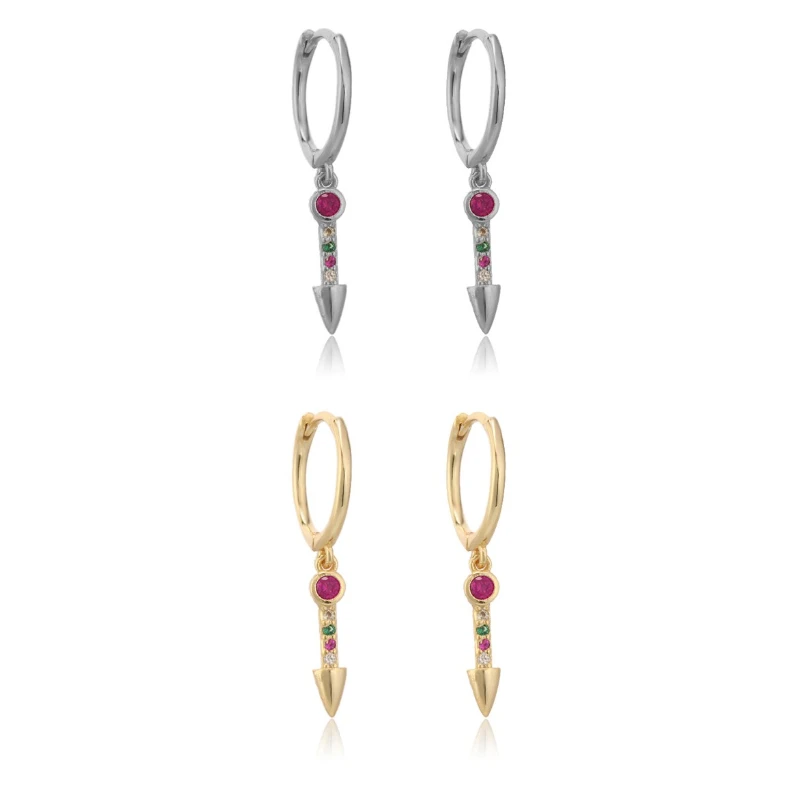 

Gold Silver Color Colorful Rainbow CZ Love Drop Earring for Women Jewelry for European Piercing Earring Pendientes Wholesale2022
