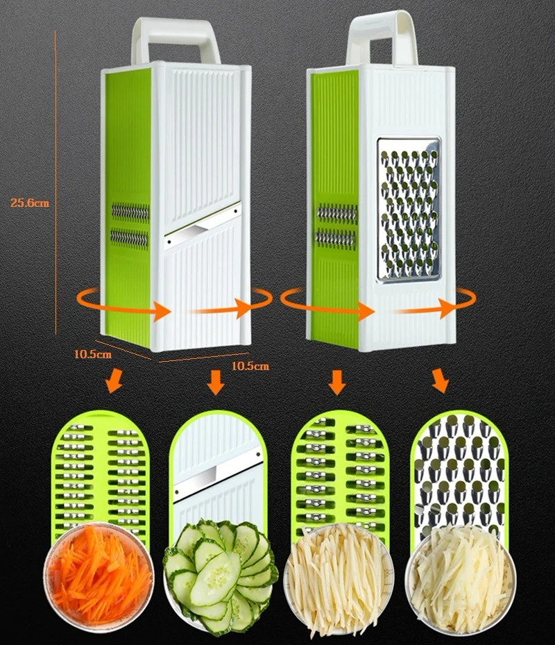 4 стороны многофункциональная мандолина механический нож для резки ломтиками