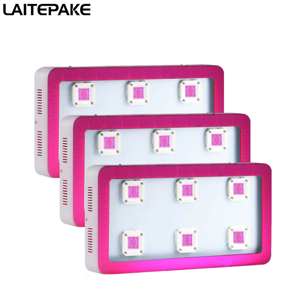3 шт. 1800 Вт COB LED Grow Light Kit Полный спектр 410 730nm для комнатного выращивания растений и