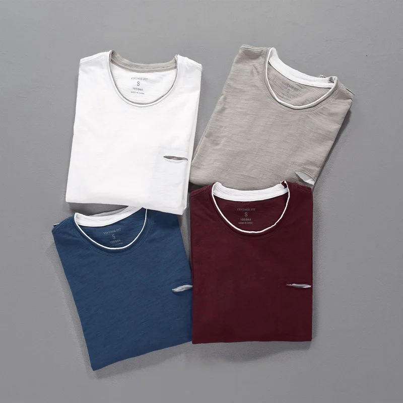 Футболка мужская из бамбука с дырками модная брендовая приталенная рубашка