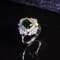 18k gold color emerald gemstone ring for women fine anillos de bizuteria wedding 18 k gold jewelry bijoux femme ring joyas box