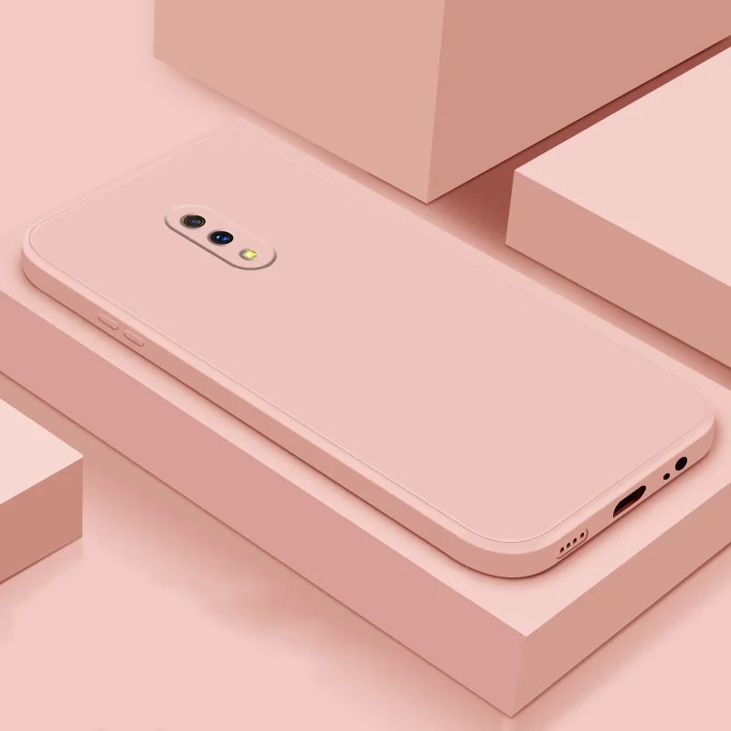 for oppo realme x soft tpu silicone protective square phone casing simple purea colors back cover fundas free global shipping