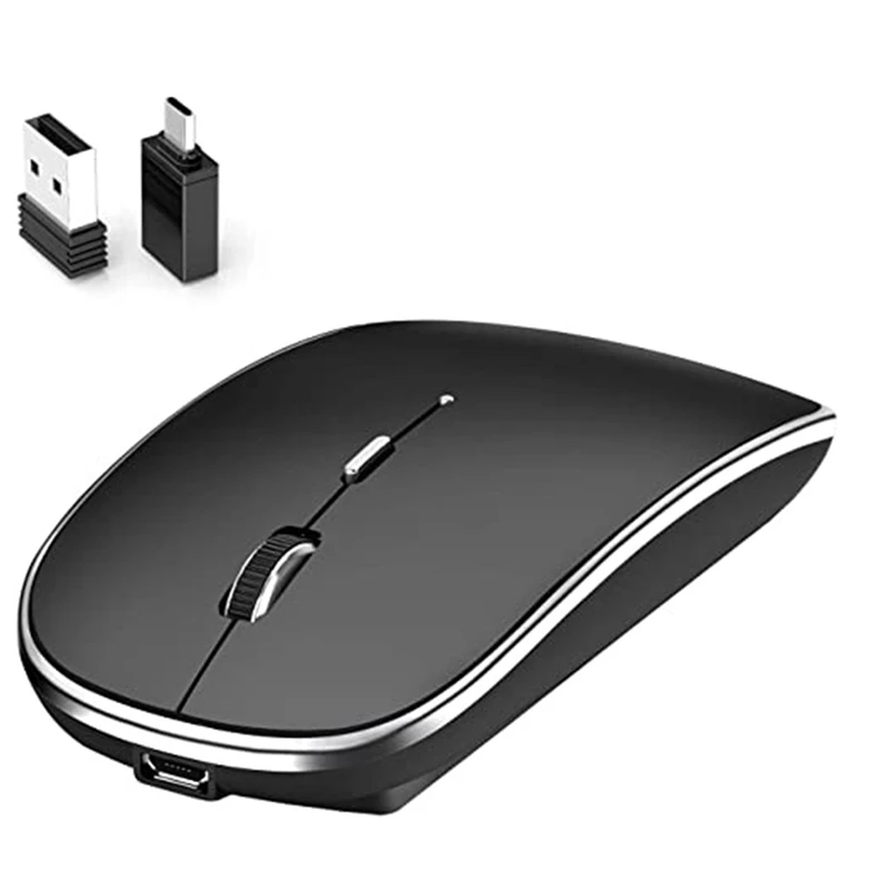 

Wireless ergonomic optical mouse, mouse gamer refillable usb, computer and laptop silencer