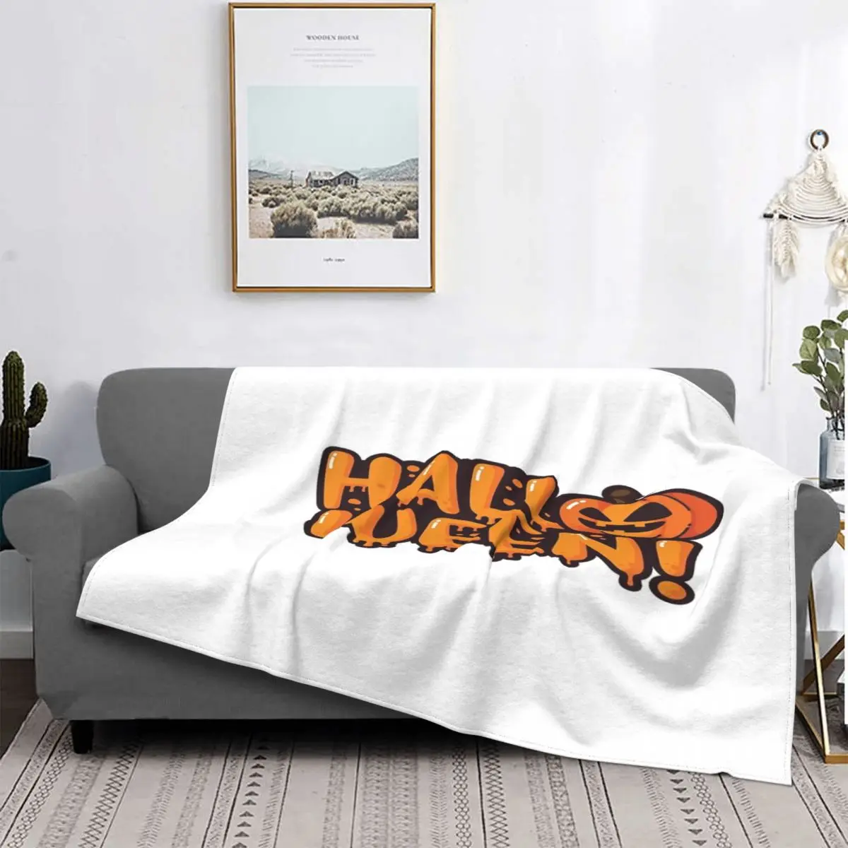 

Manta sorpresa para el día de Halloween, colcha a cuadros para cama, funda de sofá, manta de muselina, fundas de cama de inviern