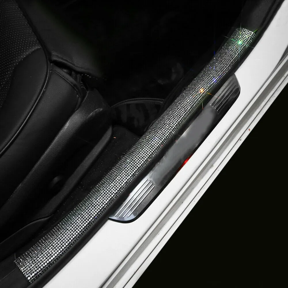 

Rhinestone Car Threshold Strip Scuff Trunk Universal Bling Body Bumper