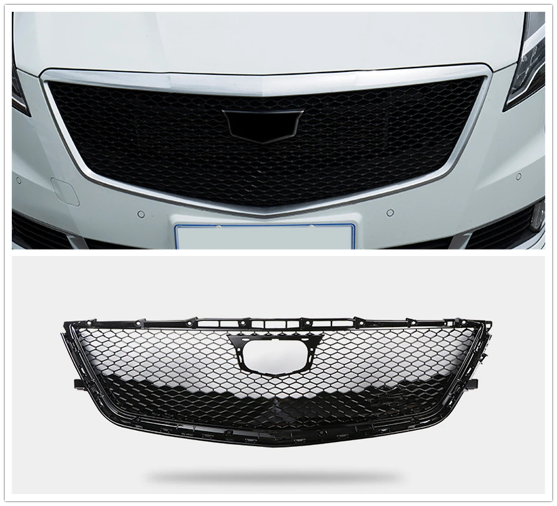 

Front Grille For Cadillac CT6 Sedan 4-Door 2016-2018 Black Car Upper Body Kit Bumper Hood Mesh Grill Grid Without Camera Hole