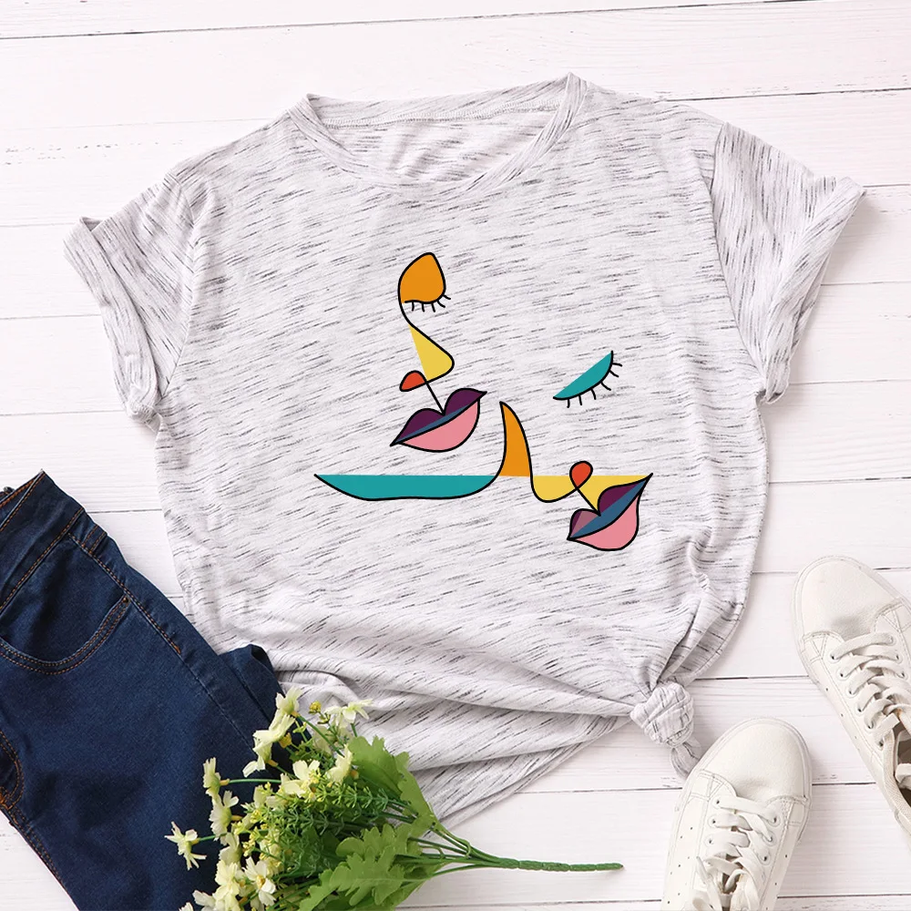 

2020 Harajuku Aesthetics Female Tshirt Print Short Sleeve Tops Graphic Tees Cotton Loose T Shirts Fashion Women Clothing T-Shirt