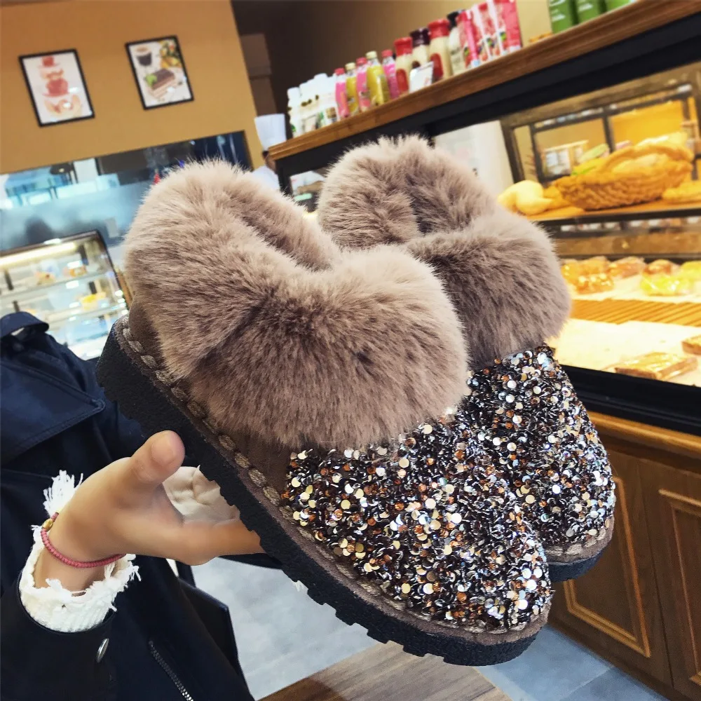 Прямая поставка женские зимние теплые сапоги с противоскользящей подошвой