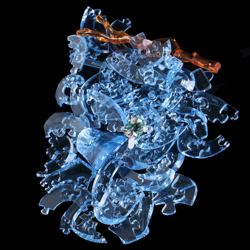 

3D DIY Animal Puzzle Jigsaw Model Blocks Bird with Color Lights Gift Home Decor 203E