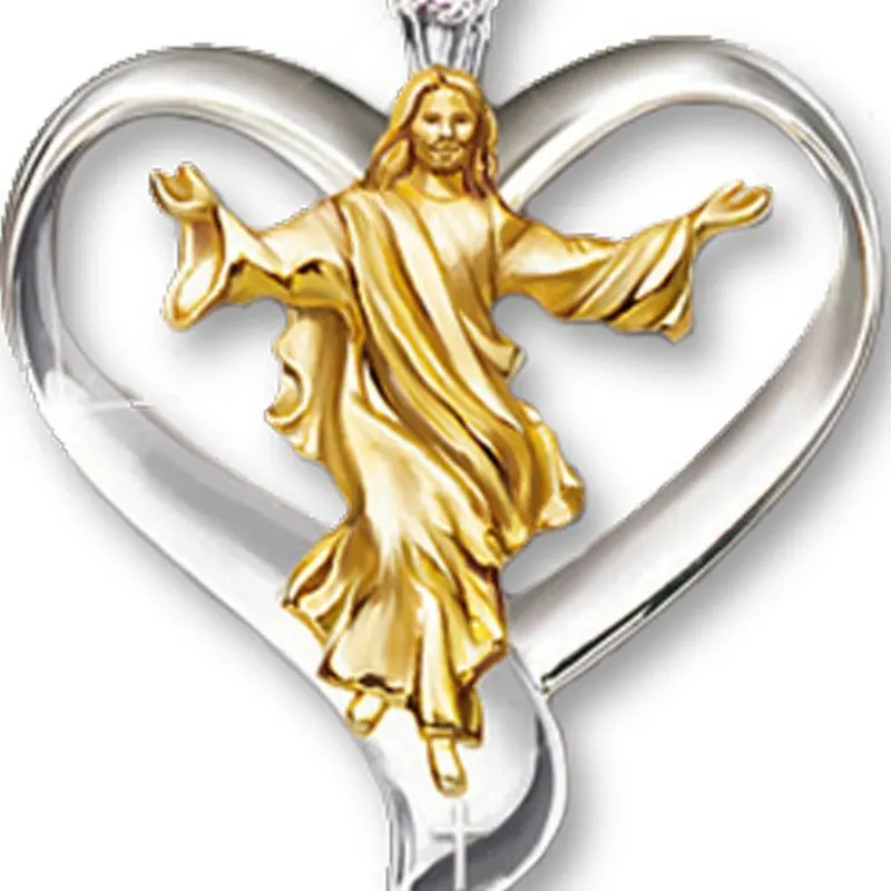 

Popular Sale of Jesus Heart Necklace for Women Claiming Wedding Jewelry Gifts with A New Stylish Simple Metal Necklace