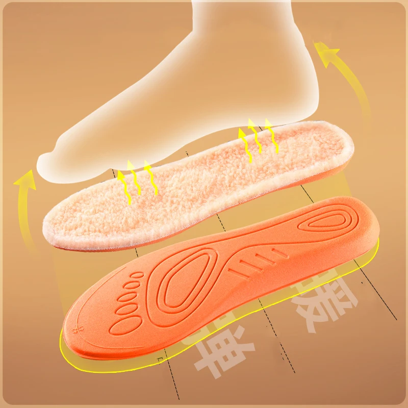 Heated Warm Sport Insoles Soft Breathable Winter  Thermal Shoes Soft  Lightweight Sweat-absorbent Comfortable Boots Pad Sole