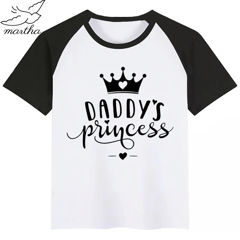 Dady's Princess/детская футболка для маленьких мальчиков модная с короткими рукавами