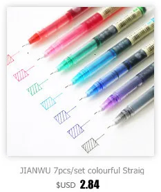 JIANWU 20 шт./компл. ручка с чернилами стандартных цветов аксессуары стержни для гелевых ручек общего назначения канцелярские принадлежности 0,5 мм 0,38 мм