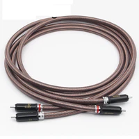 pair hifi rca cable occ pure copper rca interconnect audio cable with wtb 0102 silver plated plug audi line