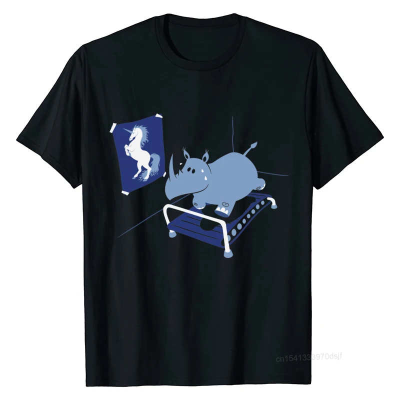 

Punk T-Shirts Runnin' Rhino Have A Dream T Shirts For Unisex Summer Cheap Unique Men's T Shirt For Students 3D Printing