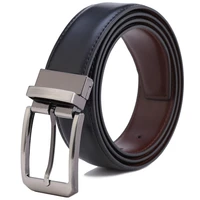 belt for man genuine leather pin buckle fashion luxury trend casual jeans business revolving buckle double sided cowhide