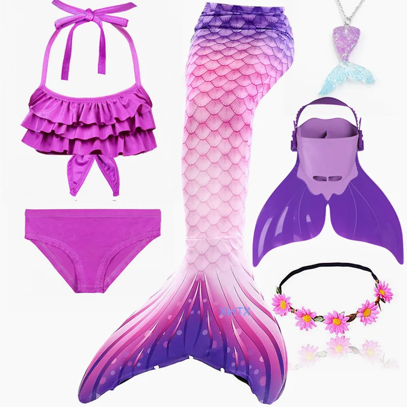 Детский праздничный костюм для девочек купальный в Радужном стиле 2020 6 шт./компл.