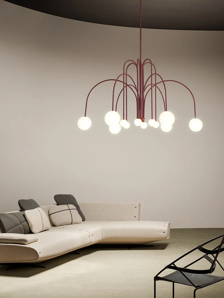 Современные светодиодные хрустальные люстры со стеклянными шариками