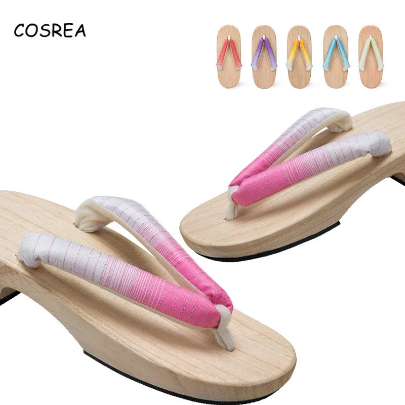 Аниме Demon Slayer Костюмы для косплея Kamado Nezuko Geta Тапочки Японские деревянные Сабо