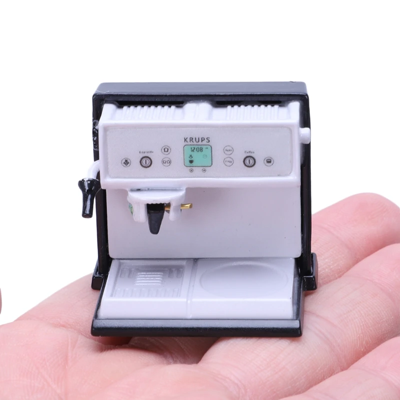 

Dollhouse Miniature Kitchen Metal Expresso Coffee Machine with Coffee