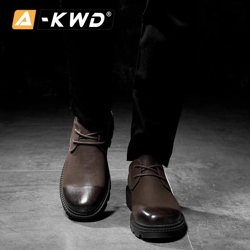 Модные мужские туфли черного и коричневого цвета повседневная кожаная обувь для