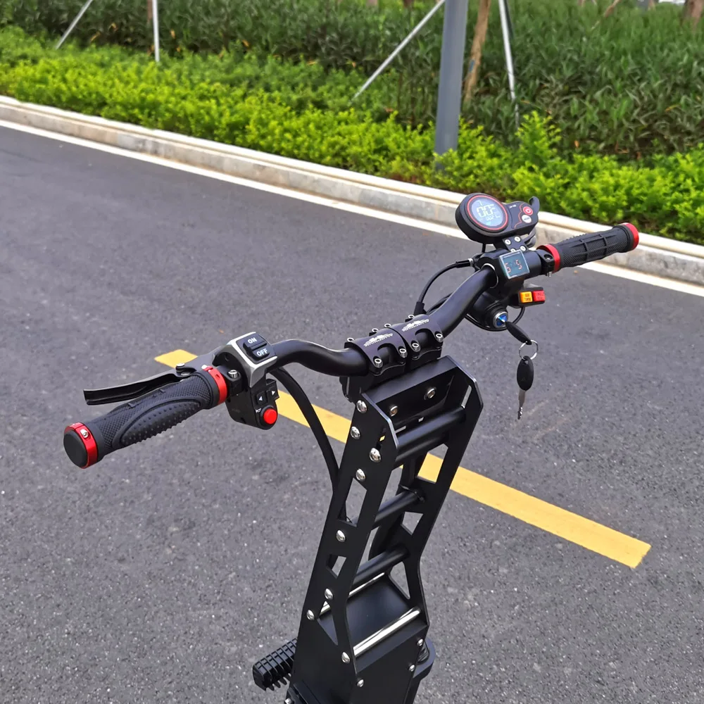 Online FLJ 13 Zoll Fett Reifen Elektrische Roller Mit 90-150kms Palette 85 Km/h Geschwindigkeit 6000W Dual Motor Vakuum Reifen Große Rad Kick E Roller