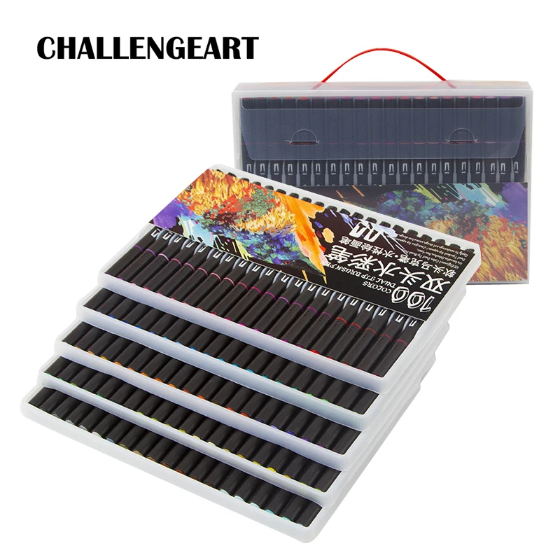 Фломастеры 0 4 мм для рисования фломастеры с двойным наконечником 24/48/60/72/100 цветов