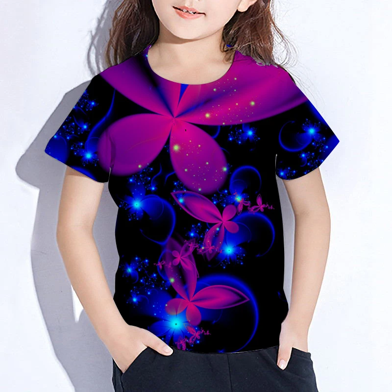 Летняя футболка Повседневная с 3D принтом бабочки для маленьких мальчиков