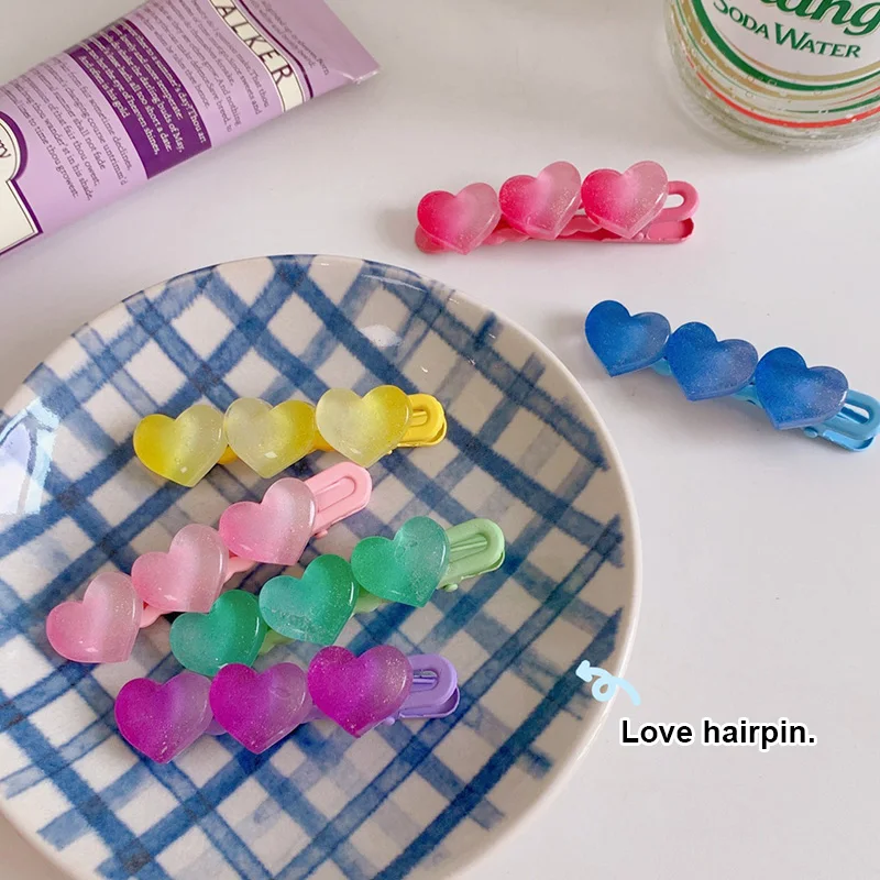 Fashion New 1 Pc Candy Love Hair Clip Retro Hairpin Accessories For Kids Girls Children Barrette Headdress Duckbilled Hairpin