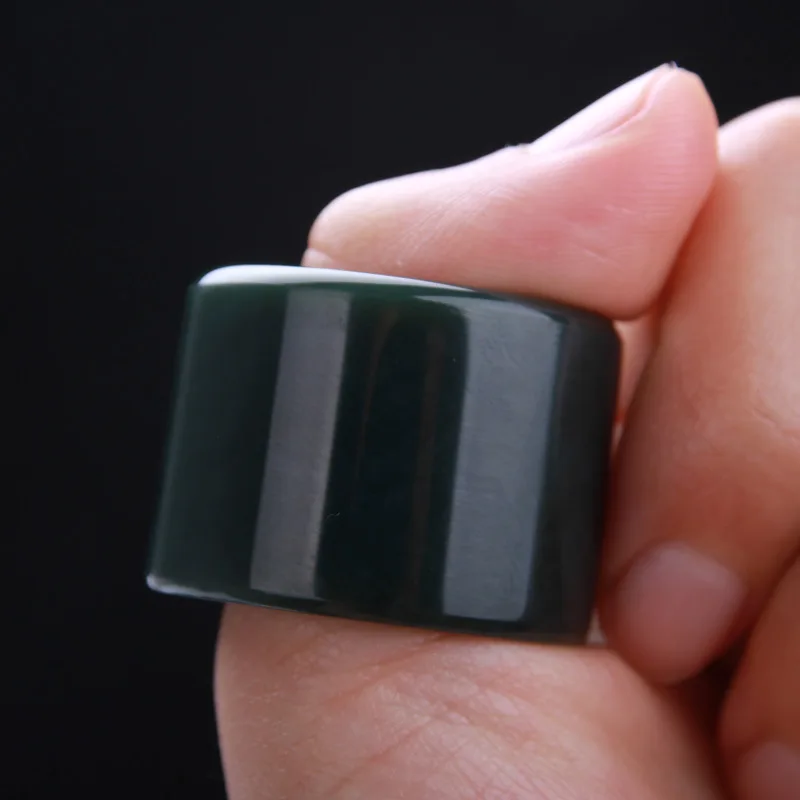 Кольца из натурального зеленого нефрита для мужчин кольца синьцзянского хэтяня