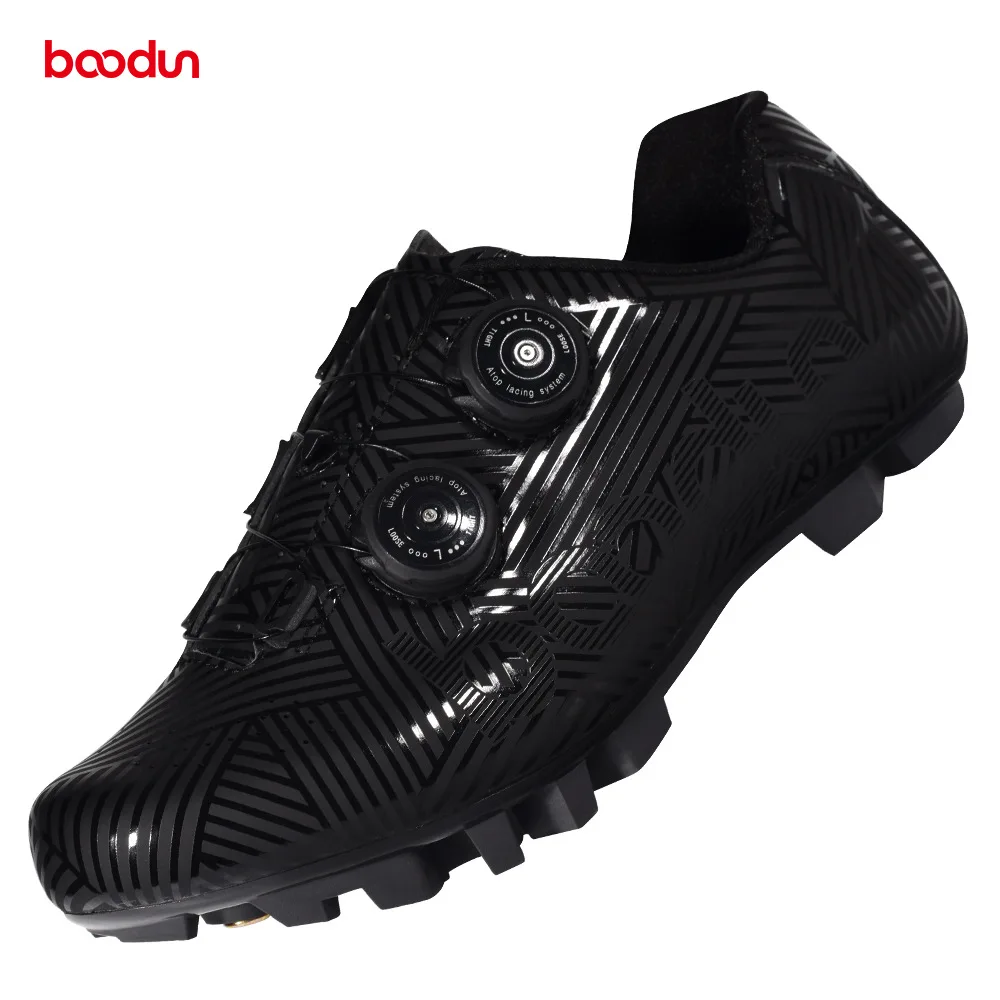 Мужская обувь для велоспорта BOODUN дышащая горного велосипеда с нейлоновой