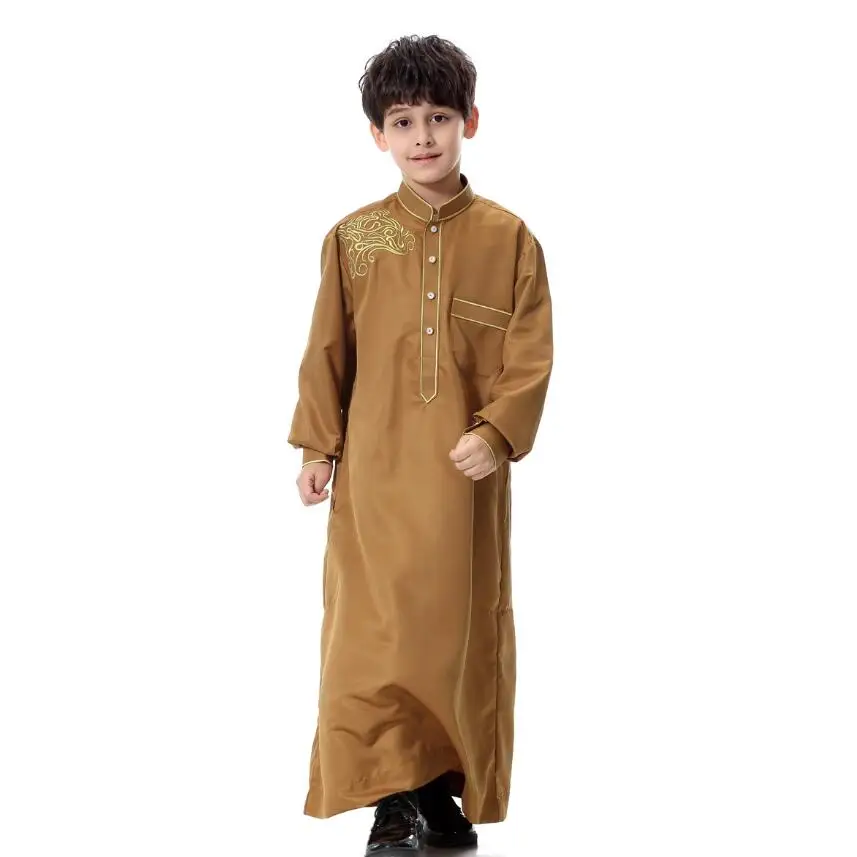 Одежда для мальчиков в арабском стиле thobes Мусульманская детская одежда с