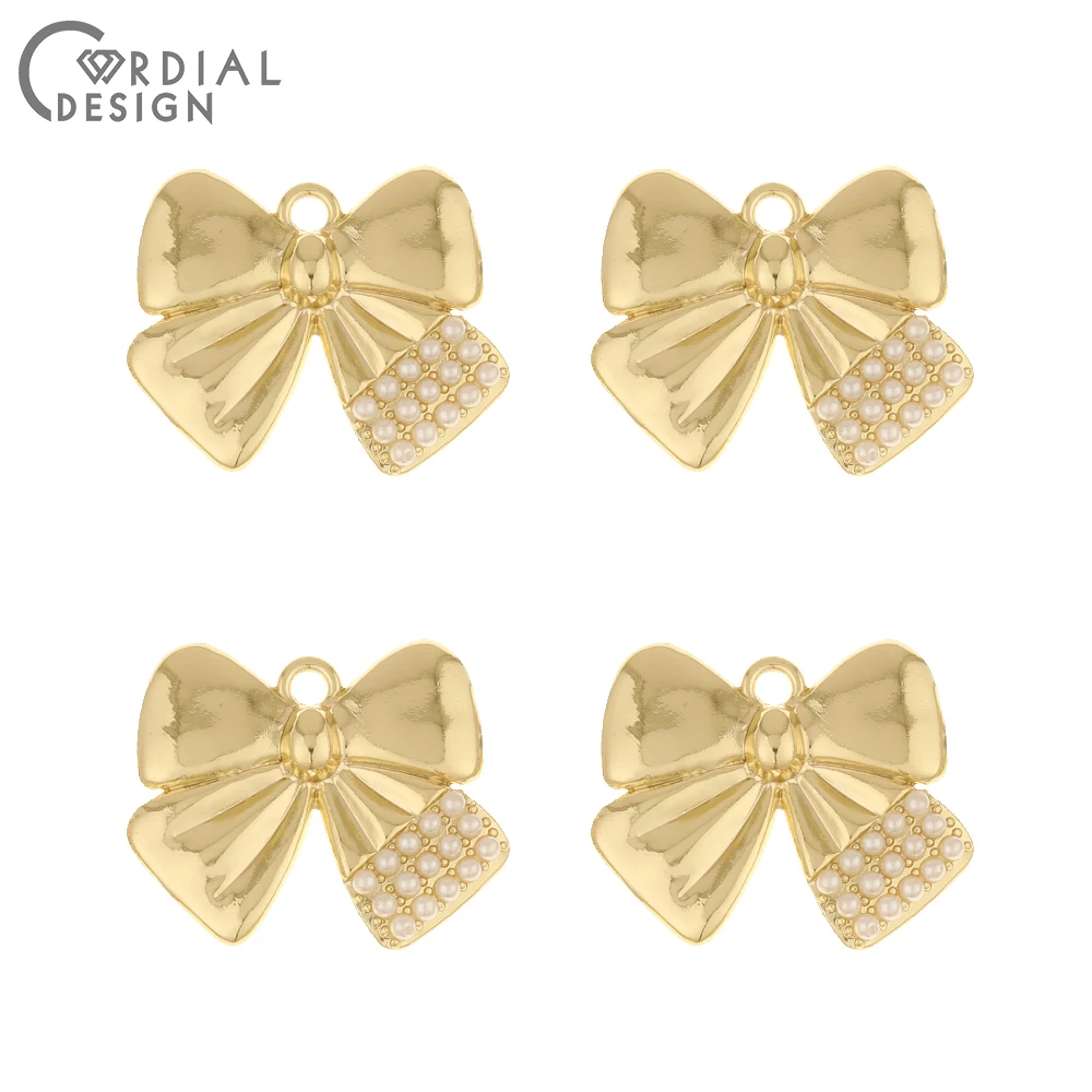 

Cordial Design 50Pcs 19*23MM Jewelry Accessories/Bowknot Shape/Imitation Pearl/Pendants/Jewelry Findings & Components/Hand Made