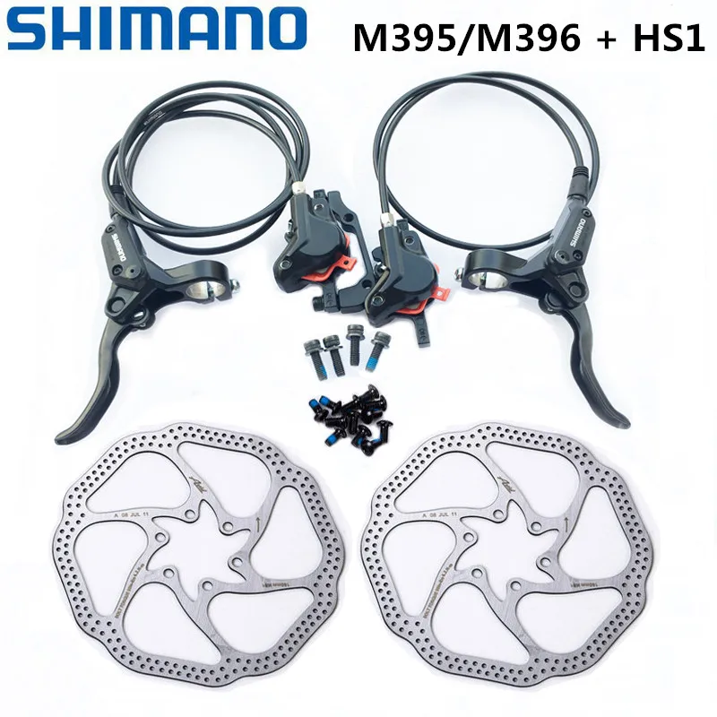 M395 with HS1 Shimano M396 M395 тормозные гидравлические дисковые тормозные тормоза велосипед MTB горный велосипед Тормозные BR-BL-M396 M395 w/n G3 HS1 RT30 ротор 160 мм - Цвет: M395 with HS1