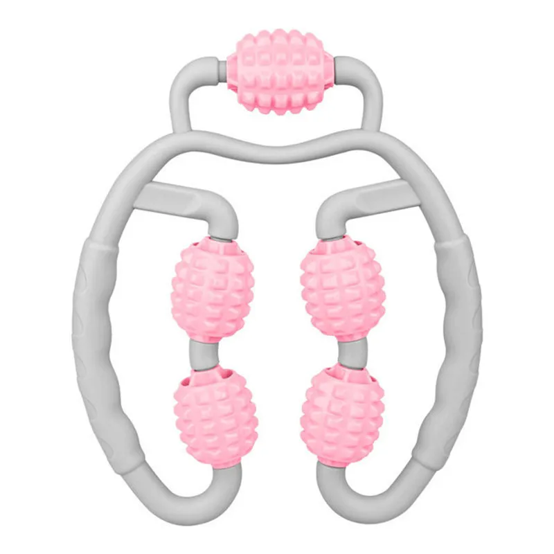 

U Shape Trigger Point Yoga Leg Training Massage Roller Full Body Neck Arm Leg Neck Muscle Massage 5 Wheels Fitness Massage Tools