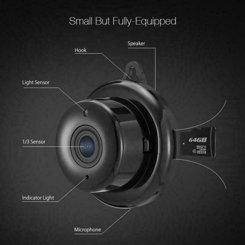 Hot V380 Wifi IP Camera Wireless Mini Night Vision Motion Detection Home Security Video Surveillance Baby Monitor Camcorder |