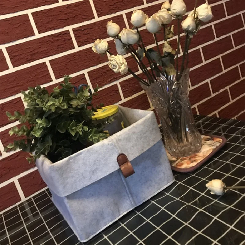 Портативная корзина для хранения одежды и игрушек с кожаной ручкой|Сумки вещей| |