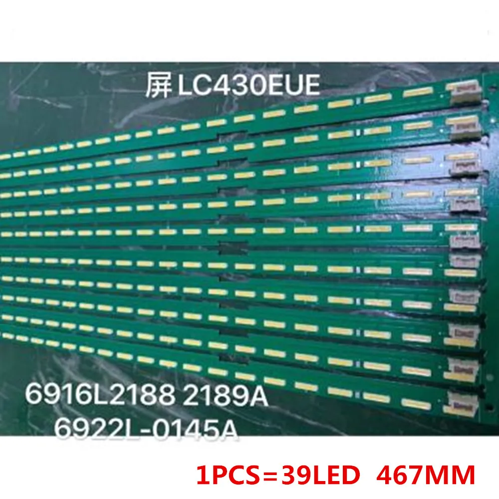 

Светодиодная лента для подсветки LG 43 V15 ART3 FHD R L 43LX540S 6922L-0145A 6916L2189A 6916L2188A LC430EUE FH M3 39LED 468 мм, новинка, 2-20 светодиодный т.