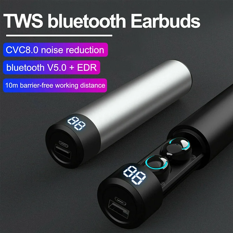 TWS беспроводные наушники стерео Bluetooth 5,0 наушники анти-шум музыка Спортивная гарнитура Близнецы водонепроницаемый эргономичный дизайн наушник