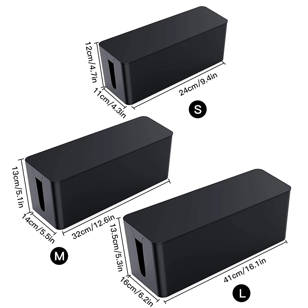 

Cable Storage Box Power Strip Case Anti Dust Socket Organizer Safety Desktop Network Line Storage Bin Charger Wire Management
